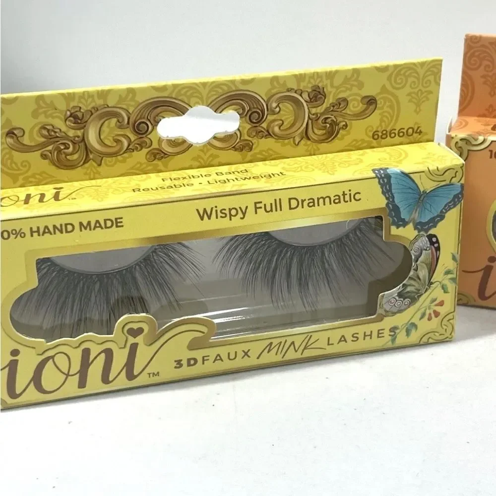 Ioni Faux Mink Lashes Handmade Eyelash Wispy Dramatic Full Dramatic Lite 3 Pc